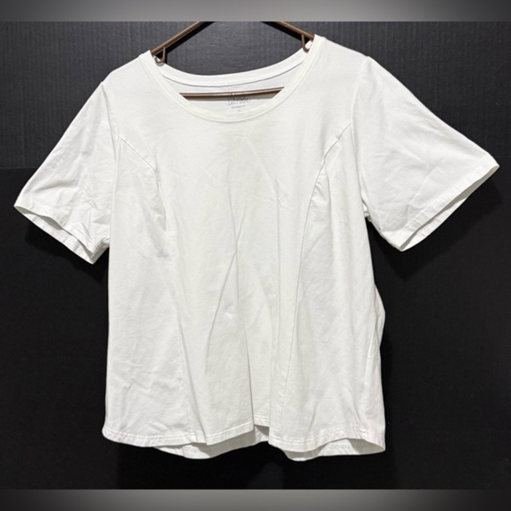🛷Bob Mackie White Essential Elbow Sleeve Wearable Art T-shirt